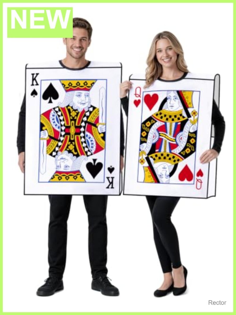 Adult Couples Halloween Costume Set King Queen Playing Card Padded Sponge